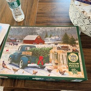 Cobb Hill by New Balance Holiday Puzzle - Green and Red Truck Scene